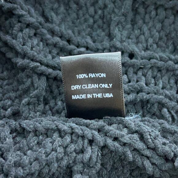 Loyd/Ford Womens Size M Sweater Chunky Knit Black Pure Rayon Sequins Pockets - Picture 15 of 16